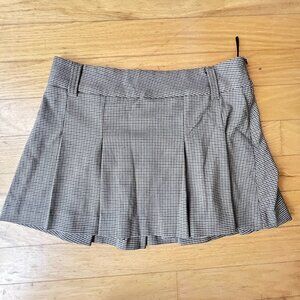 ZARA Women's Brown Plaid Check Mini Skirt